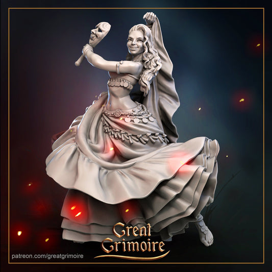 Dancer Great Grimoire Miniatures D&D TABLETOP GAMING MINIATURES Border3d 
