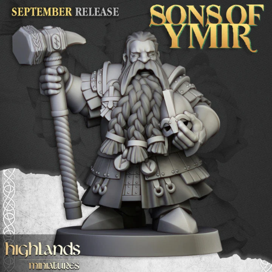 Dwarf Kingsguard - Sons of Ymir - Highlands Miniatures | Hammerers