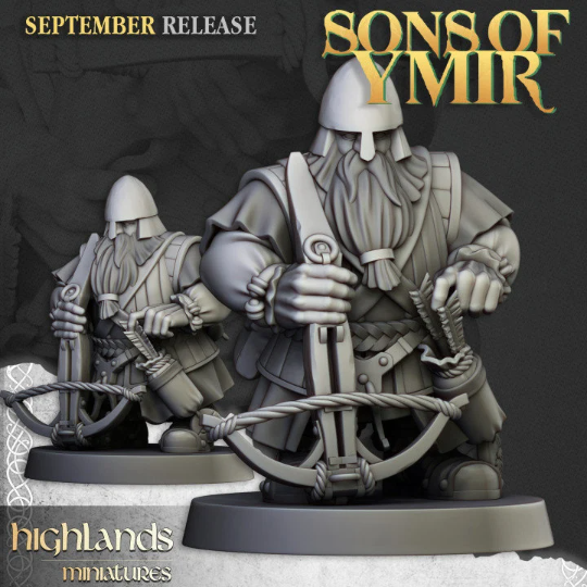 Dwarf Crossbowmen - Sons of Ymir - Highlands Miniatures