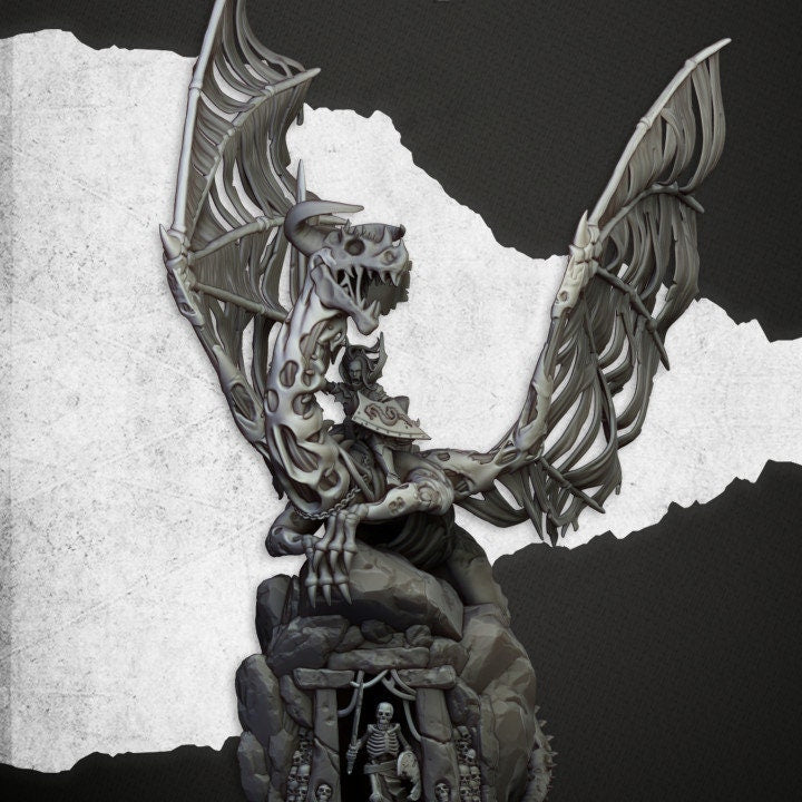 Miniature delle Highlands Vampire Lord su Zombie Dragon