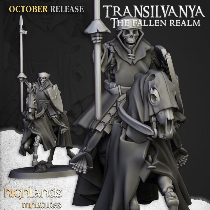 Specters of Transilvanya - Mounted Skeleton Unit by Highlands Miniatures