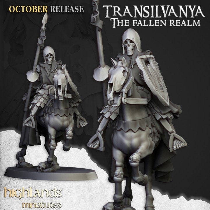 Spectres of Transilvanya - Mounted Skeleton Unit af Highlands Miniatures