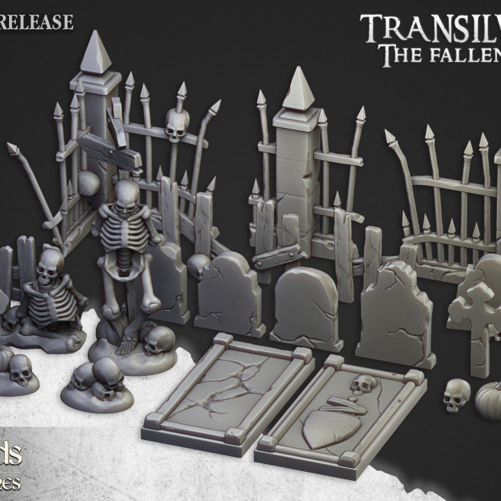 Undead Graveyard Terrænsæt - Highland Miniatures