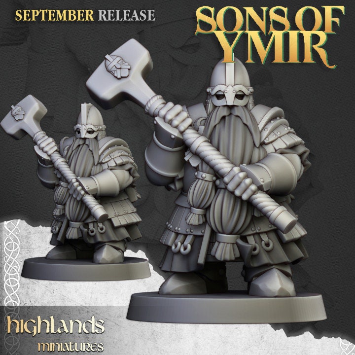 Dwarf Kingsguard - Sons of Ymir - Highlands Miniatures | Hammere