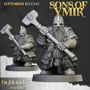 Guardia Real Enana - Hijos de Ymir - Highlands Miniatures | martilladores