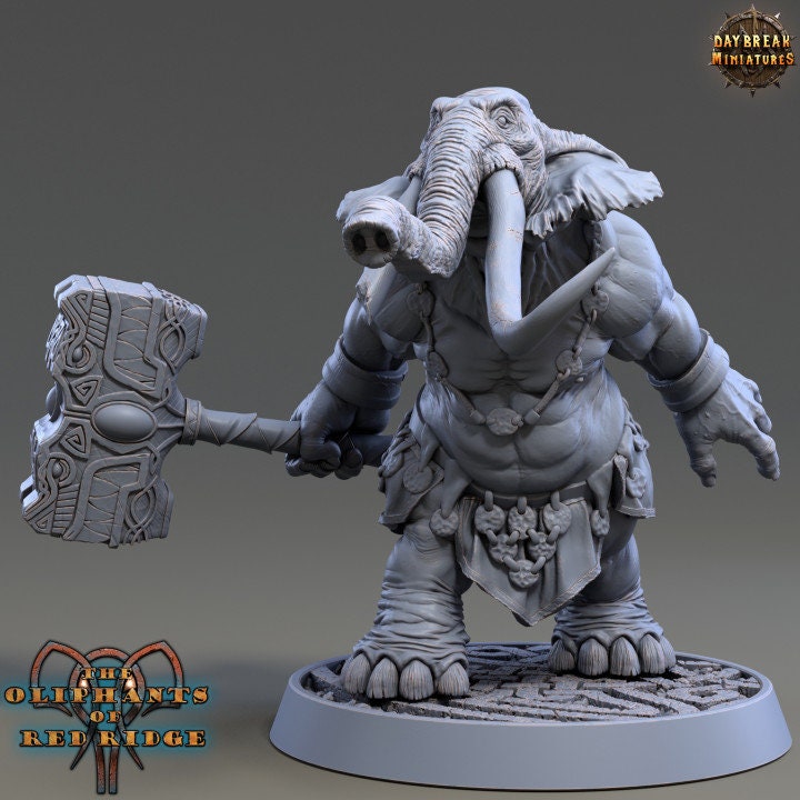 Harawat Mauler | Gli Olifanti di Cresta Rossa| Modello in resina stampato in 3D da 32 mm o 75 mm di Daybreak Miniatures