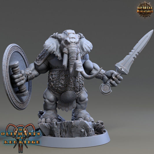 Achilles Broken | The Oliphants of Red Ridge| 3D Printed 32mm or 75mm-scale resin model by Daybreak Miniatures |dream it build it 3d