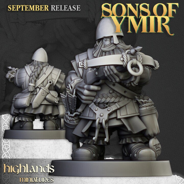 Dwarf Crossbowmen - Sons of Ymir - Highlands Miniatures