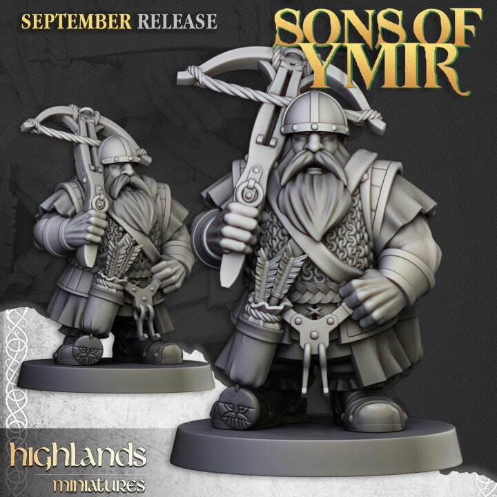 Dwarf Crossbowmen - Sons of Ymir - Highlands Miniatures