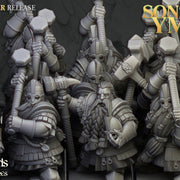 Guardia Real Enana - Hijos de Ymir - Highlands Miniatures | martilladores