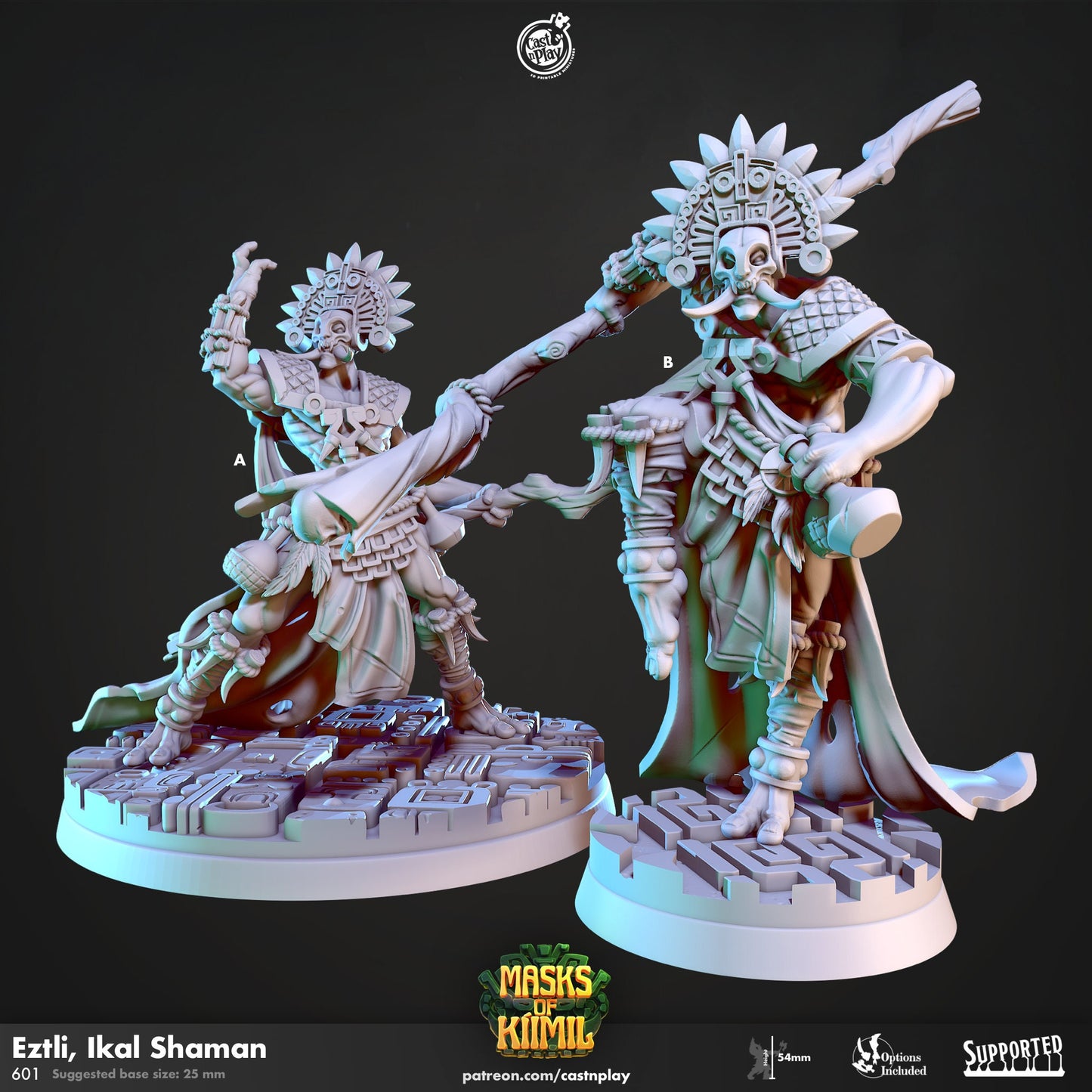 Eztli - Ikal Shaman, Cast N Play - Maschere di Kiimil