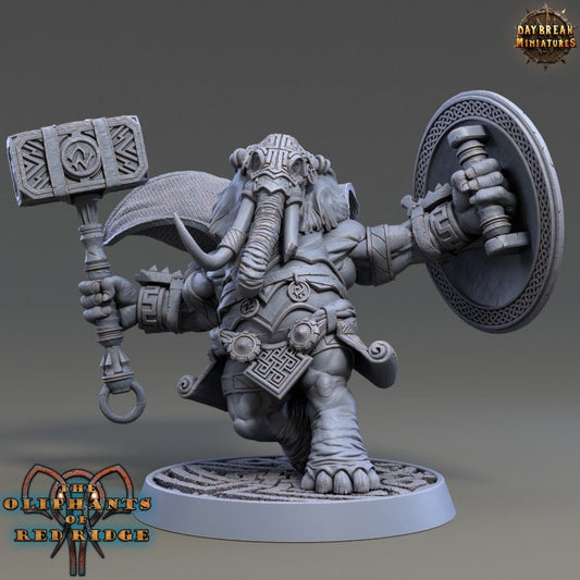Castor Bonkworth | The Oliphants of Red Ridge| 3D Printed 32mm or 75mm-scale resin model by Daybreak Miniatures