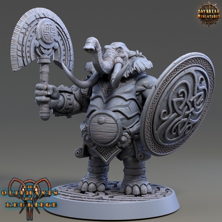 Zaarik Tophowl | Les Oliphants de Red Ridge| Modèle en résine imprimé en 3D à l'échelle 32 mm ou 75 mm par Daybreak Miniatures