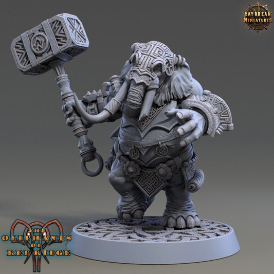 Pisapiedras marab | Los olifantes de Red Ridge| Modelo de resina impreso en 3D a escala de 32 mm o 75 mm de Daybreak Miniatures