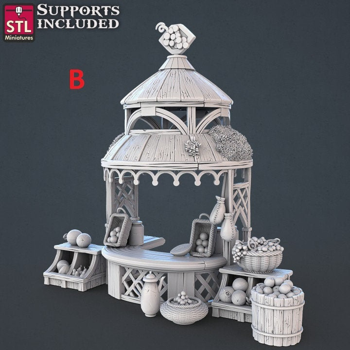 Food Vendors Set - STL Miniatures