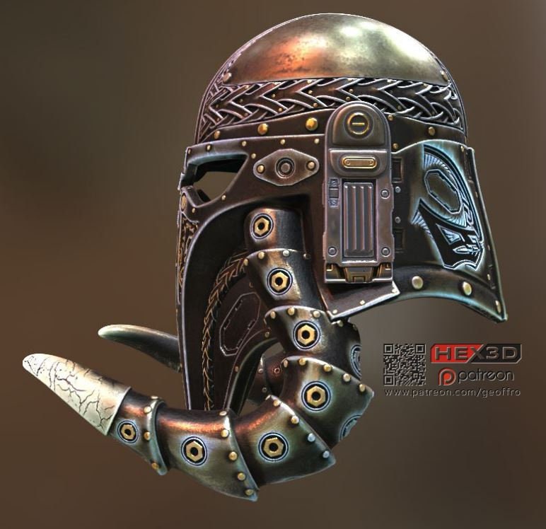 Cosplay Helm Unisex #5 |Cosplay Commissie| Pantserprop| Geoffro /Hex3d