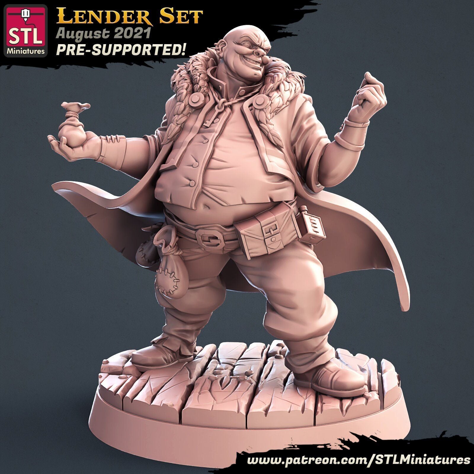 Lender STL Miniatures D&D TABLETOP GAMING MINIATURES Border3d 