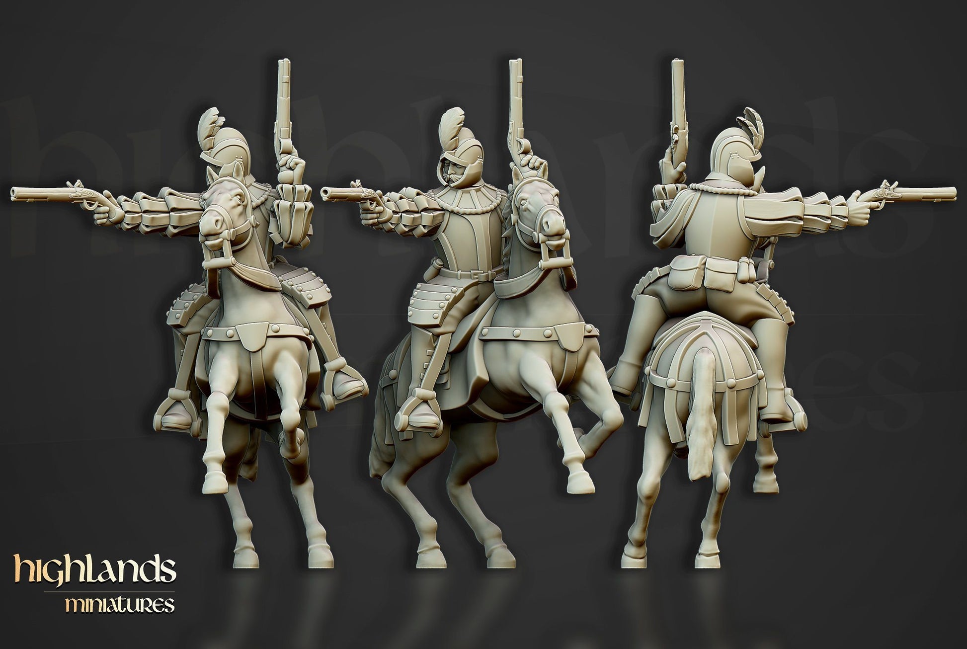 The Black Riders August Release Highlands Miniatures D&D TABLETOP GAMING MINIATURES Border3d 