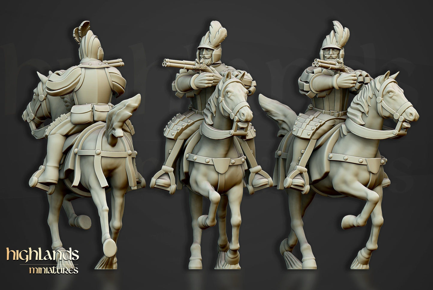 The Black Riders August Release Highlands Miniatures D&D TABLETOP GAMING MINIATURES Border3d 