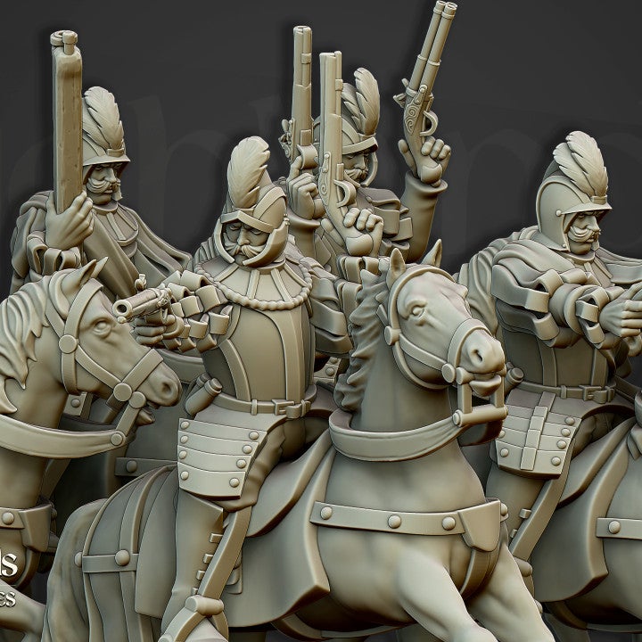 The Black Riders Highlands Miniatures- | Border3d D&D TABLETOP GAMING MINIATURES Border3d 