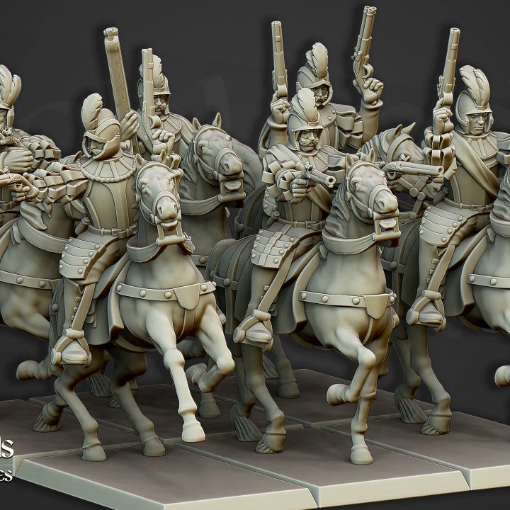 The Black Riders Highlands Miniatures- | Border3d D&D TABLETOP GAMING MINIATURES Border3d 