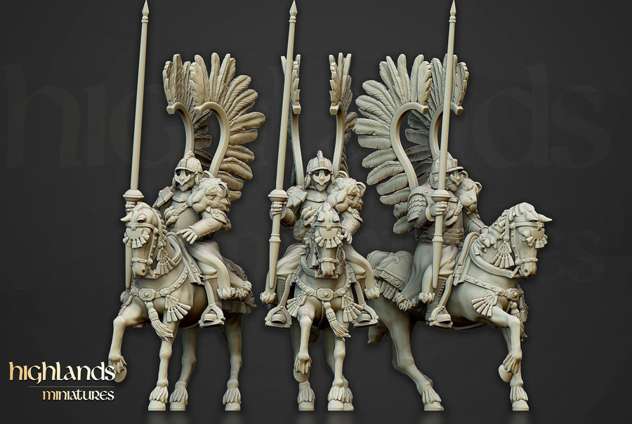 The Winged Hussars of Volhynia July Release Highlands Miniatures D&D TABLETOP GAMING 