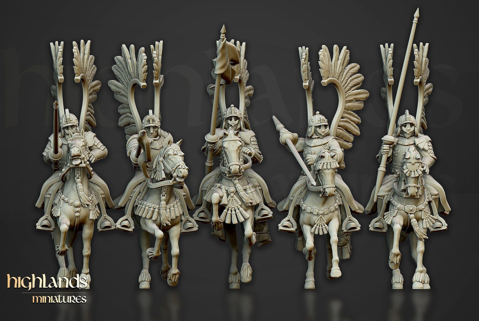 The Winged Hussars of Volhynia July Release Highlands Miniatures D&D TABLETOP GAMING 