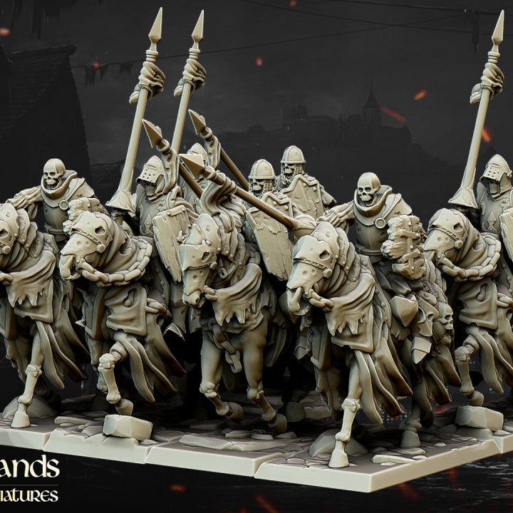 Undead Dark Knight Core Unit Highlands Miniatures- | Border3d Games Border3d Limited Liability 